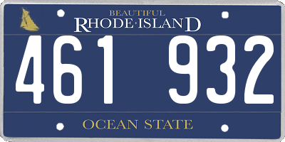RI license plate 461932