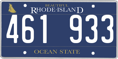 RI license plate 461933