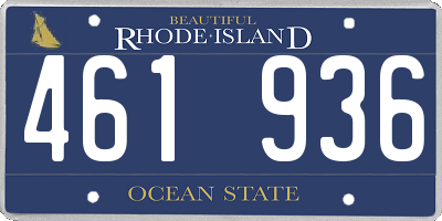 RI license plate 461936