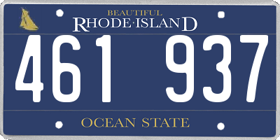 RI license plate 461937