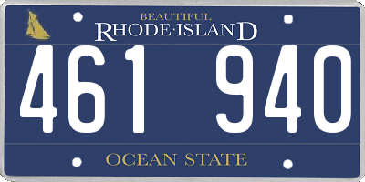 RI license plate 461940