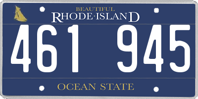 RI license plate 461945