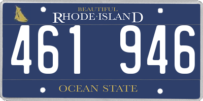 RI license plate 461946