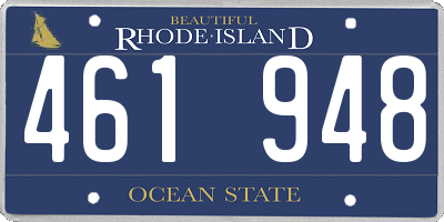 RI license plate 461948