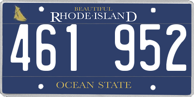 RI license plate 461952