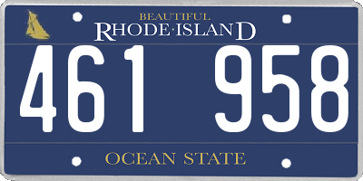RI license plate 461958