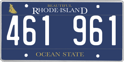 RI license plate 461961