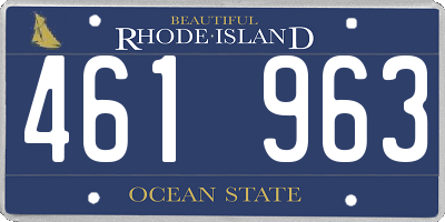 RI license plate 461963
