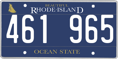 RI license plate 461965