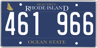 RI license plate 461966