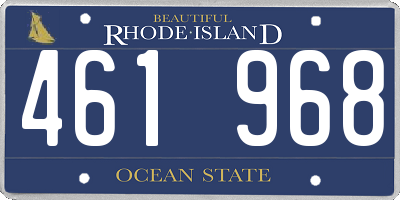 RI license plate 461968