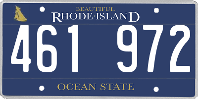 RI license plate 461972