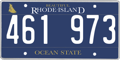 RI license plate 461973
