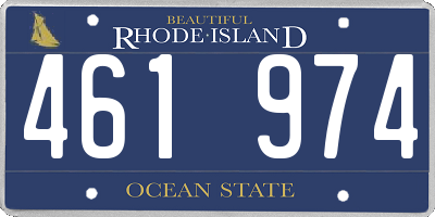 RI license plate 461974