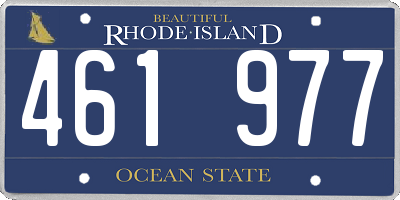 RI license plate 461977