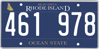 RI license plate 461978