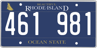 RI license plate 461981