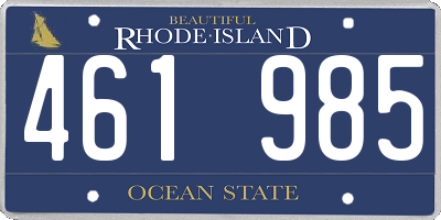 RI license plate 461985