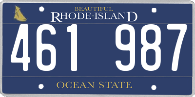 RI license plate 461987