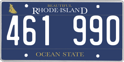 RI license plate 461990
