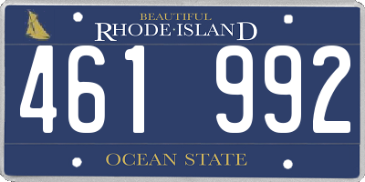 RI license plate 461992