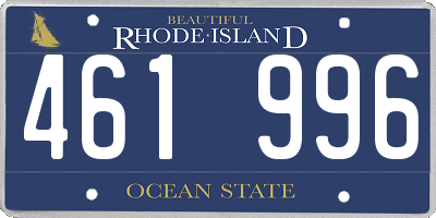 RI license plate 461996