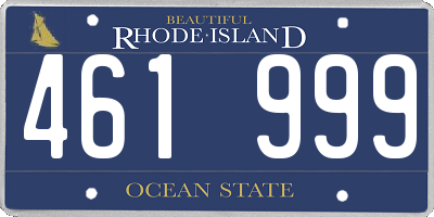 RI license plate 461999