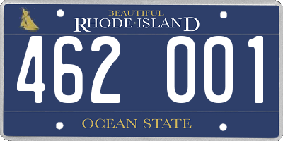 RI license plate 462001