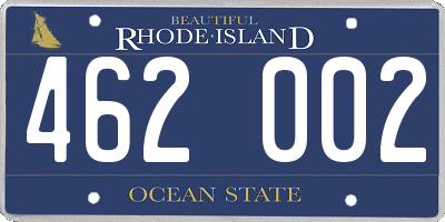 RI license plate 462002