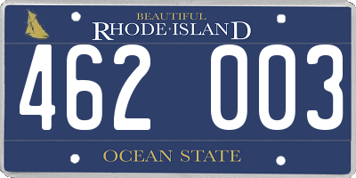 RI license plate 462003