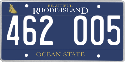 RI license plate 462005