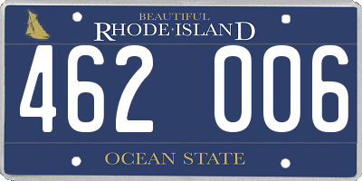 RI license plate 462006