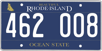 RI license plate 462008