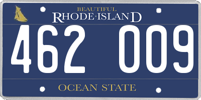 RI license plate 462009