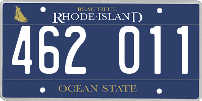 RI license plate 462011