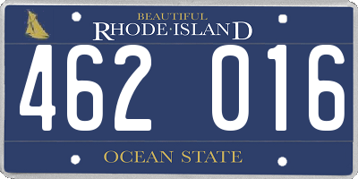 RI license plate 462016