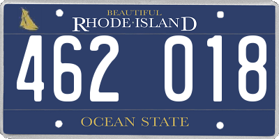 RI license plate 462018