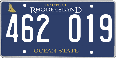 RI license plate 462019