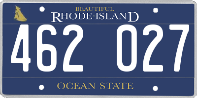 RI license plate 462027