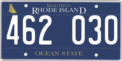 RI license plate 462030