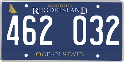 RI license plate 462032