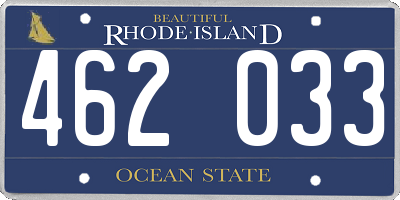 RI license plate 462033