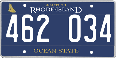 RI license plate 462034