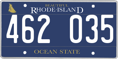 RI license plate 462035