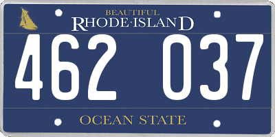 RI license plate 462037