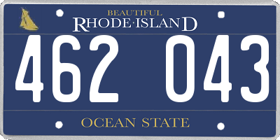 RI license plate 462043