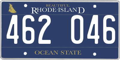 RI license plate 462046