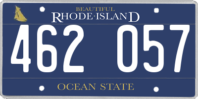RI license plate 462057