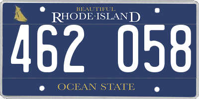 RI license plate 462058