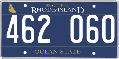 RI license plate 462060